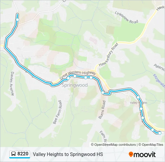 8220 Bus Line Map