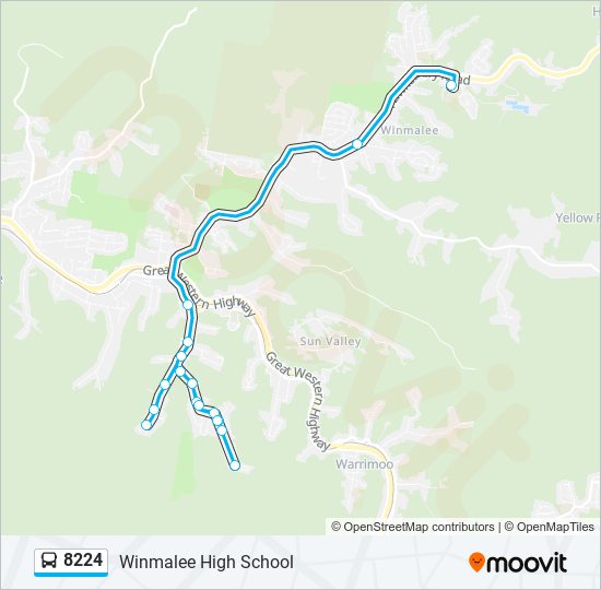 8224 bus Line Map