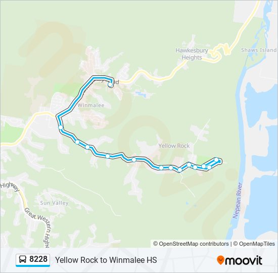 Mapa de 8228 de autobús