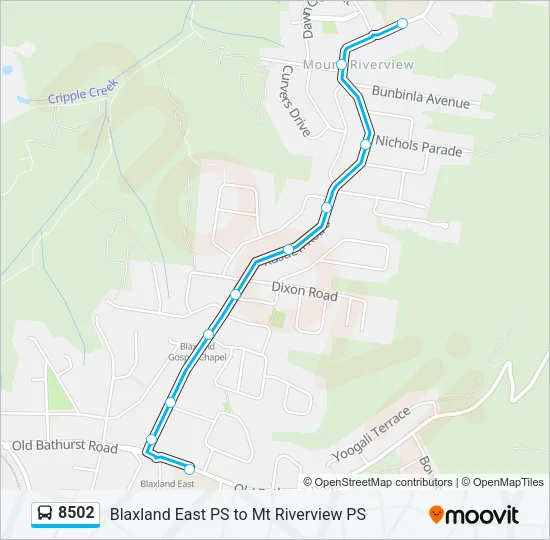 8502 Bus Line Map