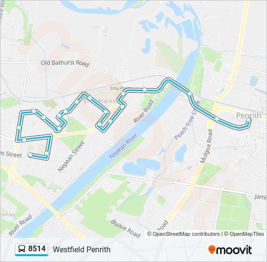 8514 bus Line Map