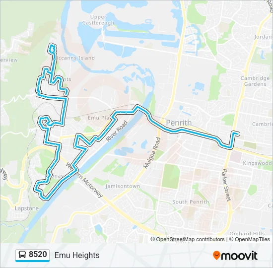 8520 Bus Line Map