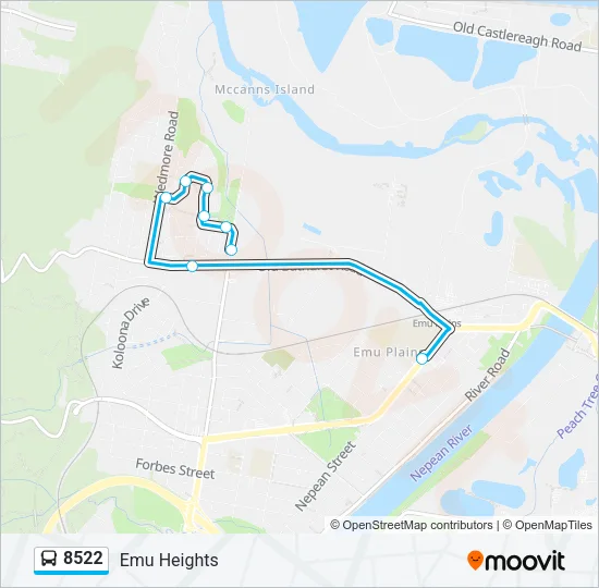 8522 Bus Line Map