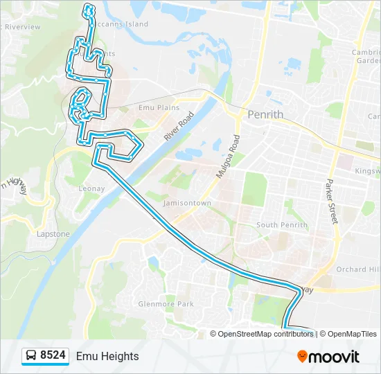 8524 Bus Line Map
