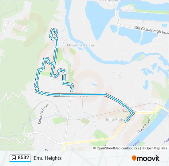 8532 Bus Line Map