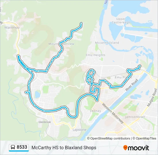 8533 Bus Line Map