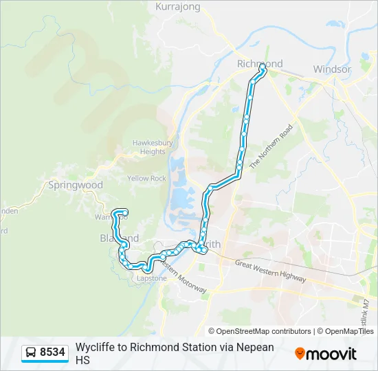 8534 Bus Line Map