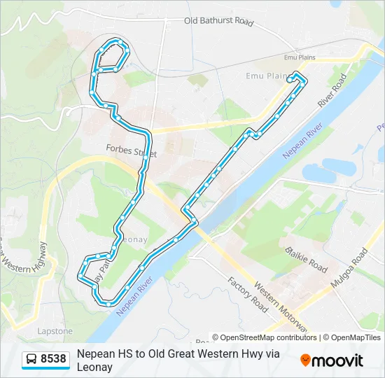 8538 Bus Line Map