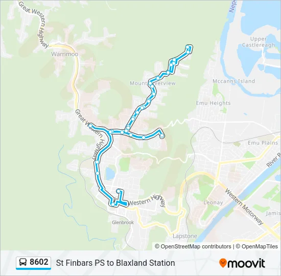 8602 Bus Line Map