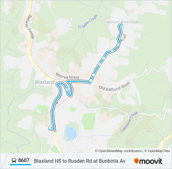 8607 bus Line Map