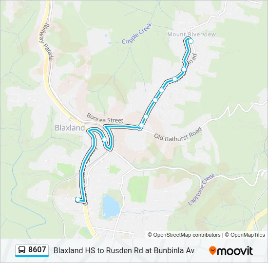 8607 Bus Line Map