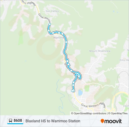 8608 bus Line Map