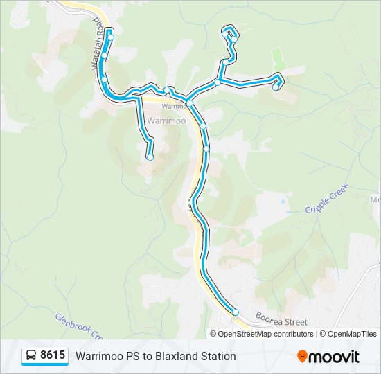 8615 bus Line Map