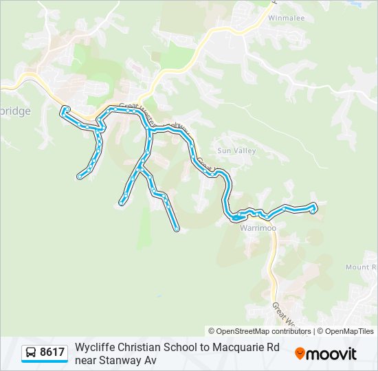 8617 bus Line Map