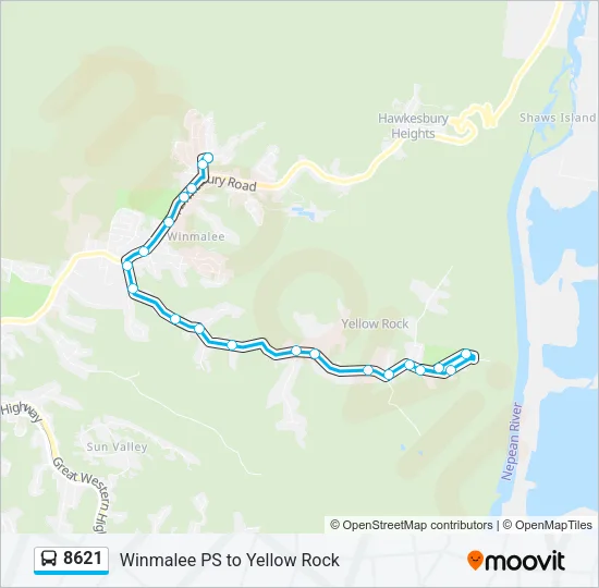8621 Bus Line Map