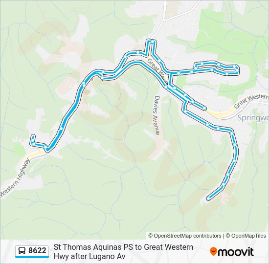 Springwood Bus Map 8622 Route: Schedules, Stops & Maps - Springwood Anglican (Updated)