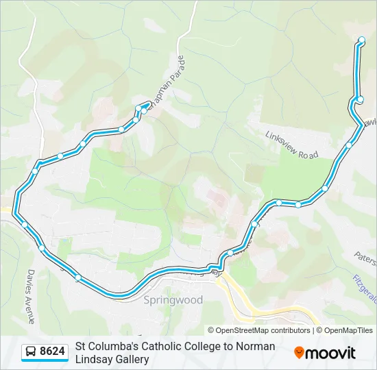 8624 Bus Line Map