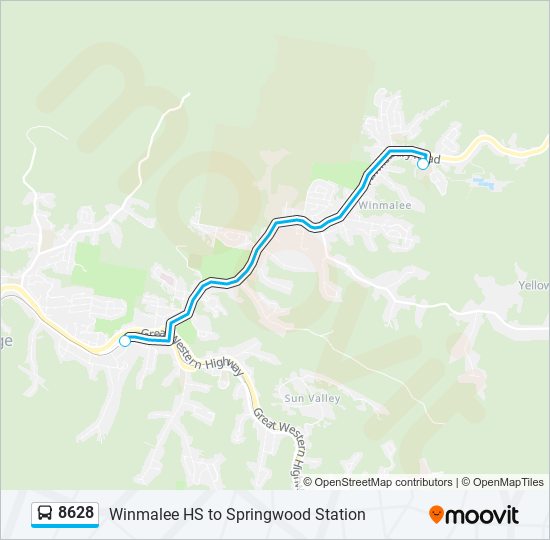 Mapa de 8628 de autobús