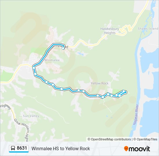 8631 bus Line Map