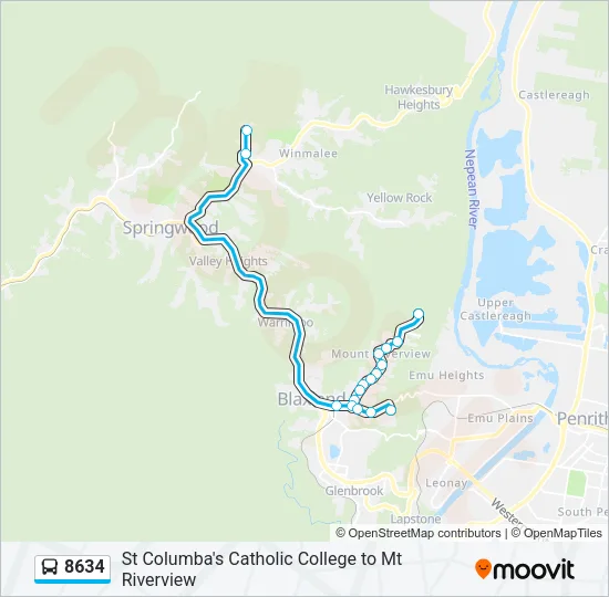 8634 Bus Line Map