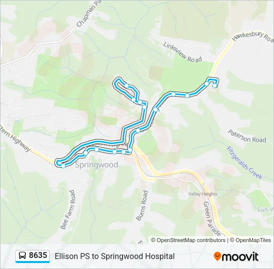 8635 Bus Line Map