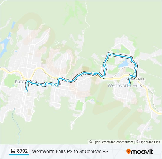 8702 bus Line Map