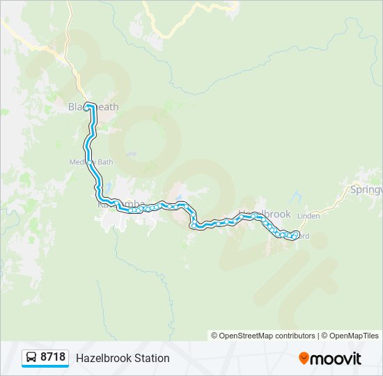 8718 bus Line Map