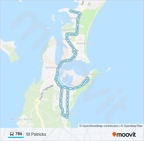 Mapa de 786 de autobús