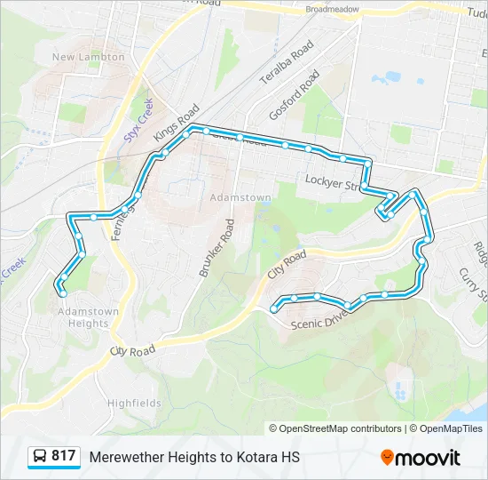 817 Bus Line Map
