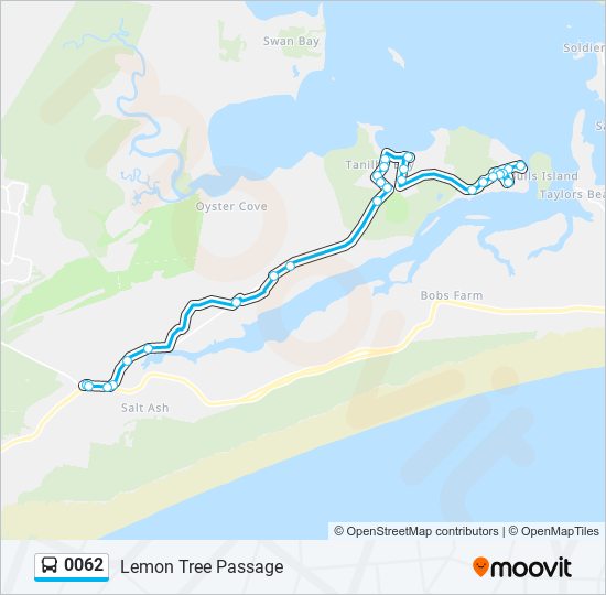 Mapa de 0062 de autobús