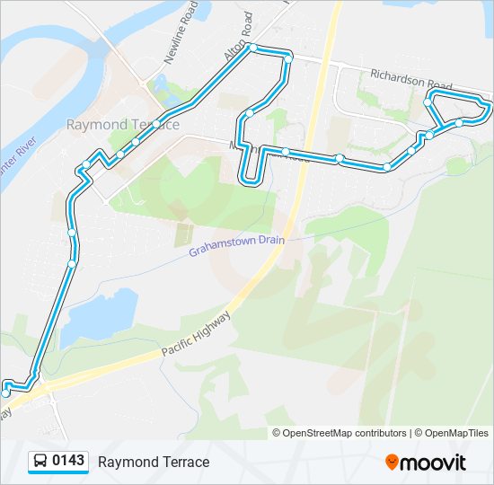 Mapa de 0143 de autobús