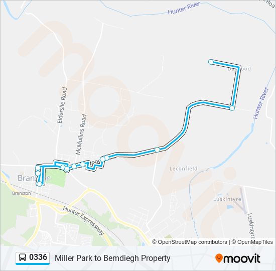 Mapa de 0336 de autobús