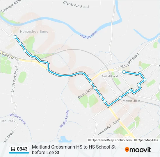 0343 Bus Line Map