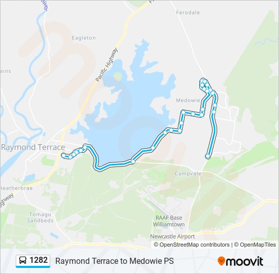 1282 bus Line Map