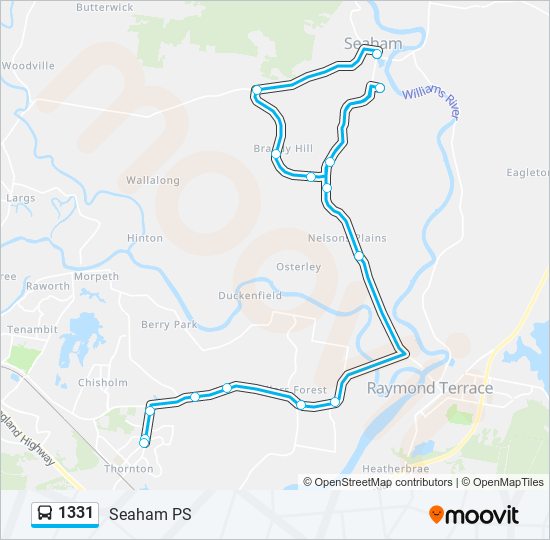 Mapa de 1331 de autobús