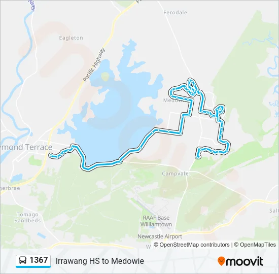 1367 Bus Line Map
