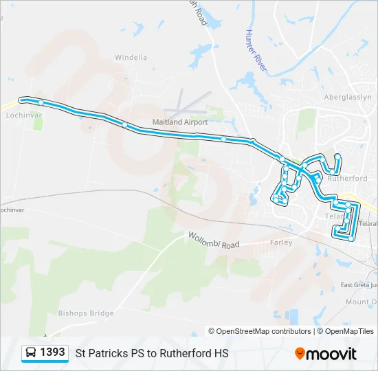 1393 Bus Line Map