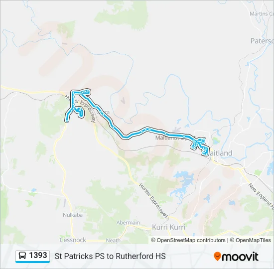 1393 Bus Line Map