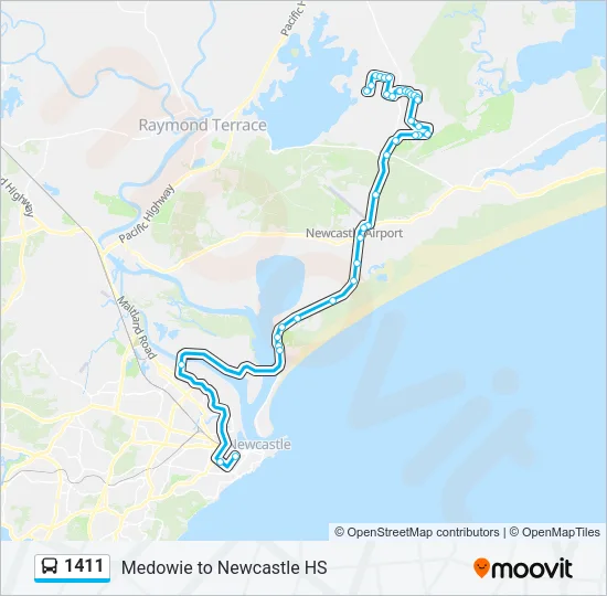 1411 Bus Line Map