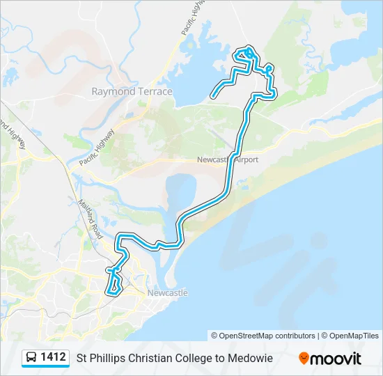 1412 Bus Line Map