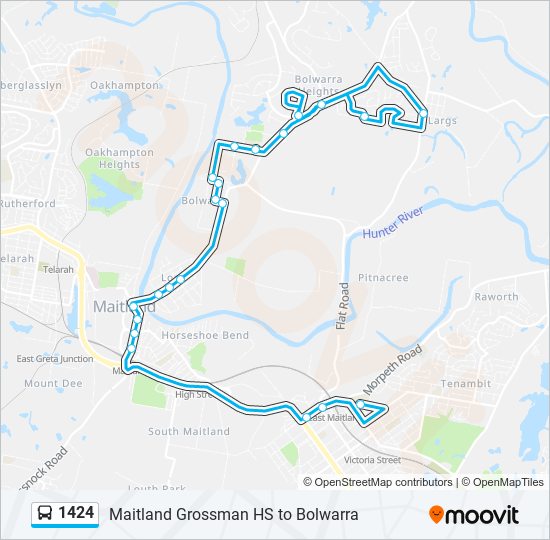 Mapa de 1424 de autobús