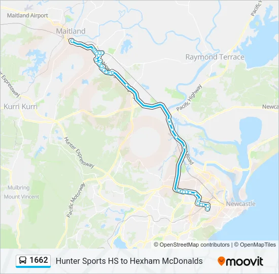 1662 Bus Line Map