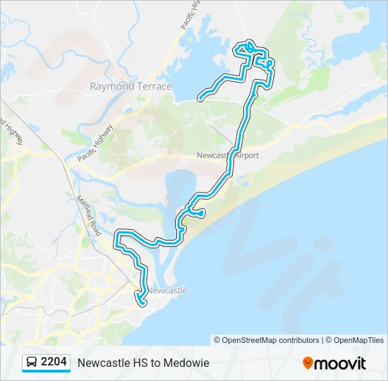 Mapa de 2204 de autobús