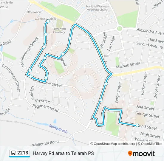 2213 Bus Line Map