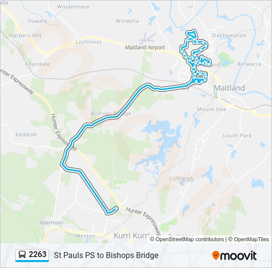 2263 bus Line Map