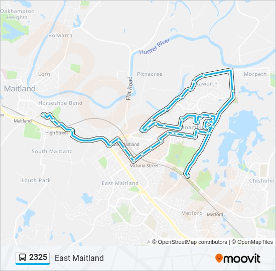 Mapa de 2325 de autobús