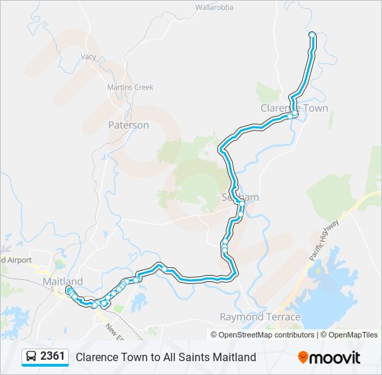 Mapa de 2361 de autobús