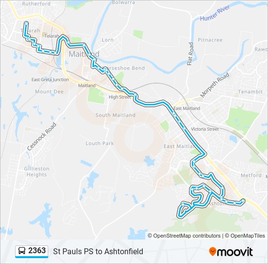 Mapa de 2363 de autobús