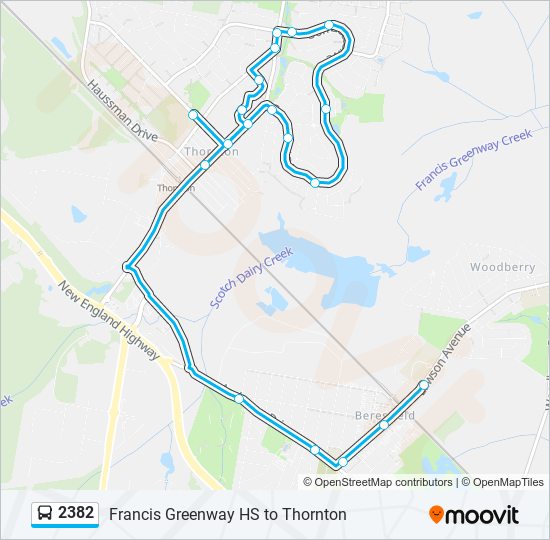 Mapa de 2382 de autobús