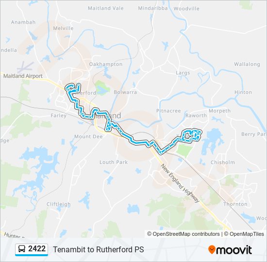 Mapa de 2422 de autobús